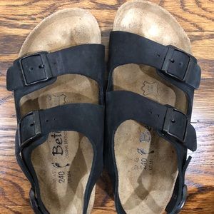 Birkenstock Betula size 240 (7/7.5) Black Sandals